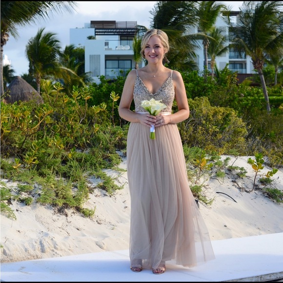 BHLDN Dresses & Skirts - BHLDN Beaded Gown